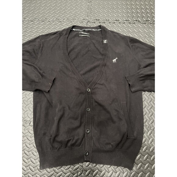Rare Vintage Lifted Research Group Sweater Mens Large Black Cardigan LRG giraffe - Picture 1 of 8